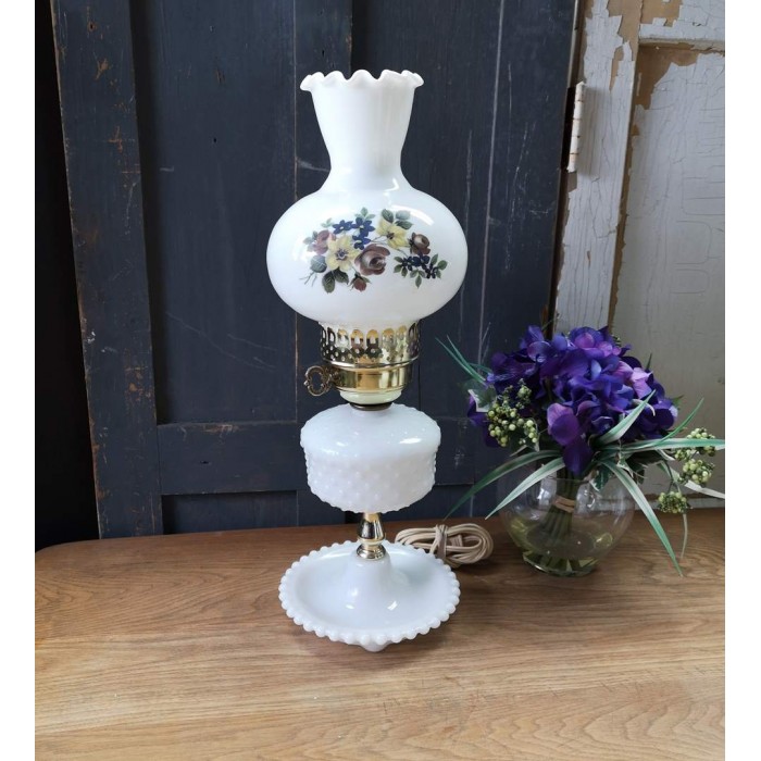 Lampe Lily Milk Glass vintage